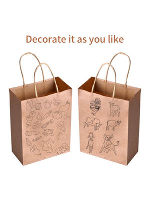 Оффсетная флексопечать Kraft Paper Bag Экологически чистые подарки